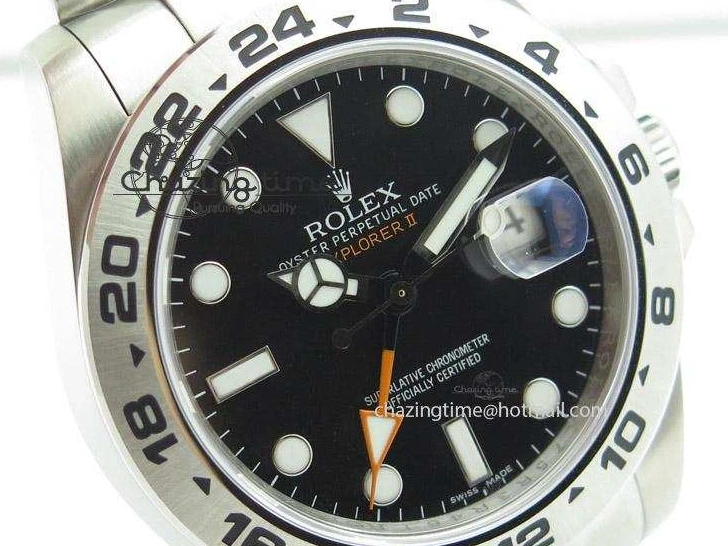 1222 Explorer II 42mm 216570 Noob Best Edition Black Dial on SS Bracelet A23J SunProtective 4039